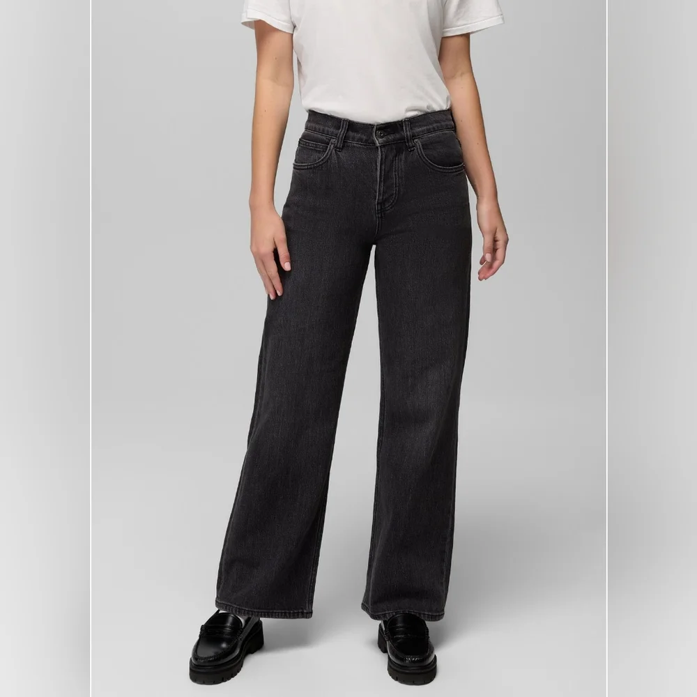 Prana Carlsbad 760 Wide Leg Jean in Black Sand - Picture 2 of 4